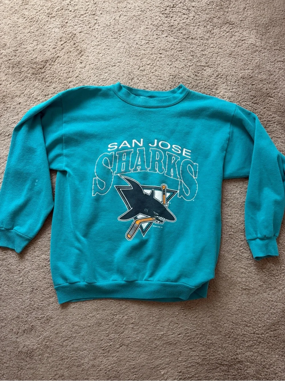 Vintage 90s NHL San Jose Sharks Crewneck